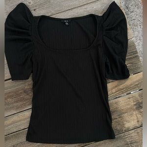 Black 3/4 Short Sleeve Shirt, Size M